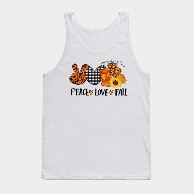 Peace Love Halloween Tank Top by Rise And Design